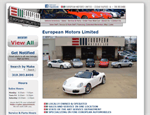 Tablet Screenshot of europeanmotorsiowa.com